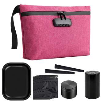 11 st/set låsbara luktsäkra reseväskor med metallkvarn, bärbar lufttät förvaringsbehållare, torkmedelspåse, lukttät påse, rullbricka, förvaring, hushållsverktyg, perfekt julklapp