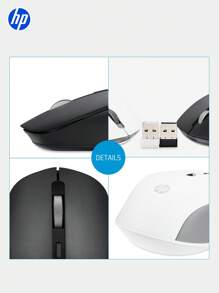 HP 无线鼠标可爱安静 2.4GHz 可靠连接 S1000 PLUS 便携式鼠标适用于电脑和笔记本电脑 USB 即插即用，是万圣节和圣诞节的最佳礼物 - 黑色 - 查看 7