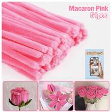 51 件/套超值装 DIY 管道清洁器散装带教程视频，适合花朵，60 种颜色加密雪尼尔茎，适合返校季节，30 厘米彩色管道清洁器工艺用品彩色雪尼尔茎，管道清洁器毛绒金属丝茎有线扭棒发带，价格实惠，质量好，漂亮，非常适合商务 Ganda Ng Kulay 质量好，颜色不一样 - 彩色 - 查看 72