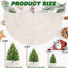 1 pieza Falda de árbol de Navidad tejida: Falda de árbol de 48 pulgadas de color blanco crema con trenzado de punto grueso, decoraciones rústicas de árbol de Navidad, decoración navideña de estilo granja, decoraciones para el hogar y fiestas navideñas, decoración del hogar, decoraciones navideñas, decoración de habitación, decoraciones navideñas de invierno, regalos de Navidad, decoración navideña