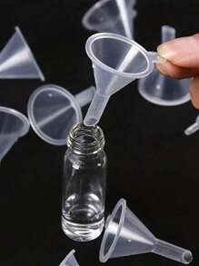 20pcs Mini Plastic Funnels - Suitable For Perfume, Essential Oils And Crafts | Transparent Liquid Filling Tool - Multicolor - View 1