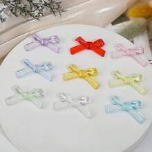 10/20/30/50pcs Transparent Acrylic Bow Beaded Bow Pendants, For Jewelry Making DIY Necklace Bracelet Keychain Phone Charm Accessories - Multicolor - View 3
