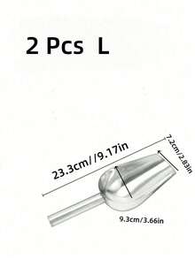 Cirelle 2pcs Stainless Steel Multi-Purpose Kitchen Shovel For Ice, Coffee Beans, Flour, Etc., For Outdoor, Camping, Gift For Father