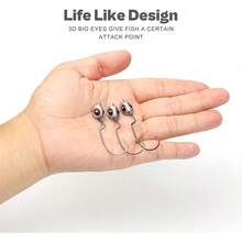 OJY &DOIIIY - Cabezales de pesca con ojo de pez, paquete de 10/20 ganchos con peso para pesca Texas Rig o Ned Rig 1/8 3/16 1/4 3/8 onzas - 1/2 oz, 4/0, paquete de 20 - Ver 12