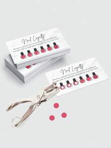 50pcs Referral And Loyalty Discount Card Business Referrals Reward Awards Cards,Double Sided Loyalty Cards For Business Beauty Salons,School Supplies,Back To School