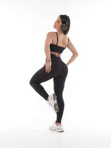 Macacão Longo Fitness Preto - Preto - Visão 6