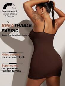 1件装加大码女士束腰连衣裙，无缝胸部和腰部系带连衣裙，加大码女士塑身裙连体裤，夏季