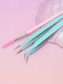 AYRMILLA's New Multi-Color Eyelash Tool Set Includes Eyelash Brushes And Tweezers, Making It A Complete And Convenient Eyelash Curler And Eyelash Collection Kit. They Are Exquisite And Durable, With Precise Brush Heads, Eyebrow Brushes - Multicolor - View 12