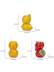 1 件现代简约创意水果形陶瓷烛台、桌面装饰、摄影道具、礼物 - 彩色 - 查看 10