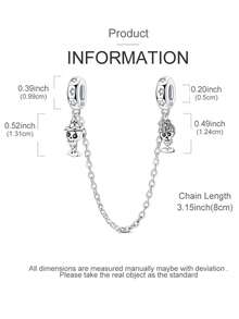 1 件镀银饰品 饰品 可爱饰品 串珠安全链 万圣节系列设计 女巫南瓜灯骷髅女巫帽饰品 适用于手链链 手工制作 DIY 设计 适合日常节日女士珠宝配饰 - 彩色 - 查看 10