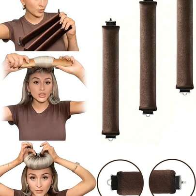 4/5件套女士卷发工具套装，丝滑柔顺免加热卷发套装，包含卷发棒和电卷发棒，适合睡眠时使用，高回弹橡胶填充，更柔软耐用，轻松打造卷发，日常、度假、派对、旅行必备，卷发神器