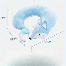 旅行枕U型颈枕可爱狐狸枕抱枕睡枕装饰枕办公室睡眠枕30*30*8CM - 彩色 - 查看 7