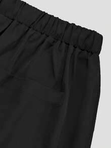 Women's Surgical Gown Navy Blue Suit, Breathable High Quality Fabric, Sports Nursing Work Clothes, With Pockets, Multi-Pocket Design, Trouser Hem Slits, Wholesale Fashion Surgical Gown Suit Dental Hospital Uniform Suit Solid Color Surgical Gown Suit Women's Jogging Pants Suit Laboratory Hospital Pet Care - 黑色 - 查看 10