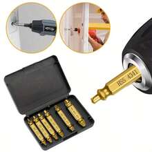 Bringing You Good Luck And Wealth, 1 Set/6 Damaged S Screw Extractor Kits With Box, HSS Screw Extractor, Manual Accessories - Golden - View 6
