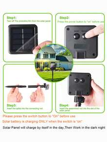 户外太阳能串灯，铜线太阳能串灯，太阳能圣诞灯，适用于花园/露营/婚礼/庭院/露台装饰 - 白色 - 查看 3