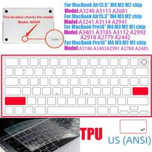 SDYIGOE TPU Material Keyboard Cover, High Transparency, Ultra Thin, Suitable For Macbook Pro And Air Full Series M4 M3 M2 M1 Chip 12 13 14 15 16 Inch Apple Laptop Keyboard Protector, Comes With 15mm Thick Hard Card Board Packaging, Provides Great Protection