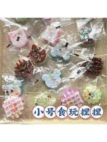 20PCS Mini Soft Doughnuts And Various Desserts Pinch Toys Fluffy Cheesecake Biscuits Toast Wafers Ice Cream Irritable Toys Teen Birthday Gifts