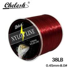 Chelesh 1093yds, 546yds Nylon Monofilament Line, High Strength, Abrasion Resistant, Transparent, Gray, Burgundy 3 Colors Available, 6LB-38LB Strength Options, Smooth Fishing Line, Handmade DIY Beading Thread