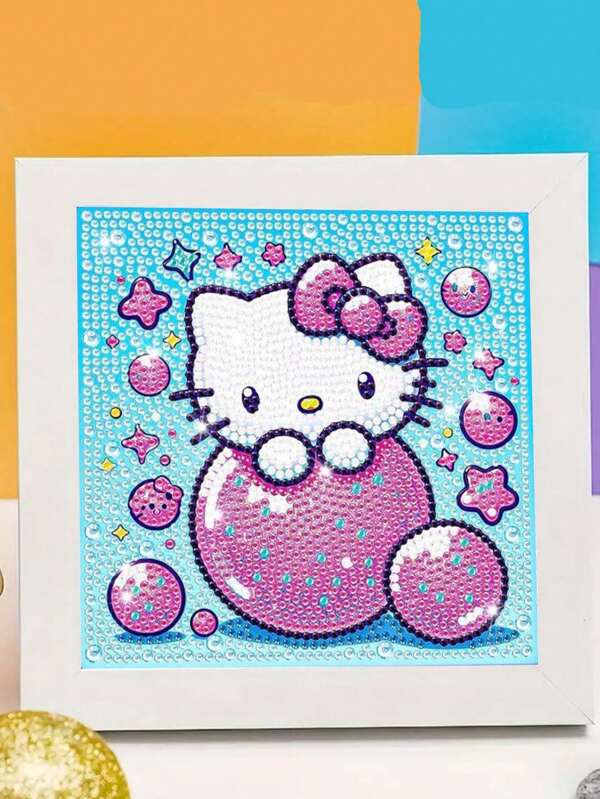 Sanrio Full Drill Round Crystal Acrylic, Classic Style Home Decor Craft, Diamond Art