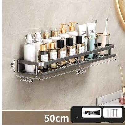 Kệ nhôm phòng tắm, giá đựng dầu gội và mỹ phẩm, kệ đựng đồ nhà bếp, kệ treo tường.