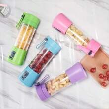 Mini liquidificador portátil com 6 lâminas, espremedor de frutas, espremedor elétrico tipo ciclone, versão mini de espremedor recarregável, adequado para cozinha, móveis, bebidas, presentes