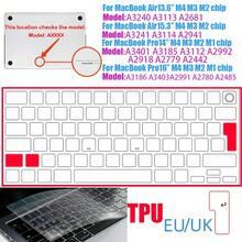 SDYIGOE TPU Material Keyboard Cover, High Transparency, Ultra Thin, Suitable For Macbook Pro And Air Full Series M4 M3 M2 M1 Chip 12 13 14 15 16 Inch Apple Laptop Keyboard Protector, Comes With 15mm Thick Hard Card Board Packaging, Provides Great Protection