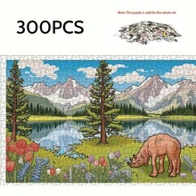 1000/500/300 片成人拼图,风景秀丽,高难度超大拼图,优质厚实耐用,创意乐趣,提高思维能力,家居 DIY 装饰,提升氛围,互动智力拼图,脑筋急转弯爱好,无框艺术装饰画,生日、万圣节、感恩节的完美礼物 - 彩色 - 查看 7