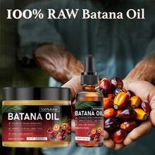 2件組 洪都拉斯 Batana 油 + Batana 護髮油，富含 Batana 油精華，防止頭髮斷裂，修復分叉髮尾，增加髮量，撫平乾燥毛躁髮質，打造亮麗秀髮，護髮產品，髮用精華 - 彩色 - 查看 6