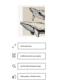 1/2pcs Frameless Vintage Whale Mother & Baby Print, Beige Coastal Wall Art With Canvas Texture, Inspirational Ocean Quote Poster For Beach House & Nursery Decoration