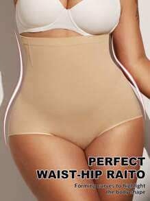 1 pièce Gaine sculptante taille haute pour femme, sans couture, amicale pour la peau, tailles plus