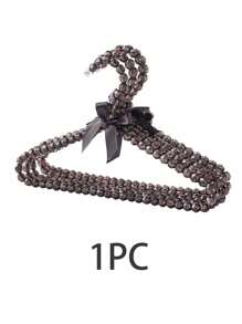 1件/10件蝴蝶结钻石珍珠衣架，高端精致收纳衣架，衣柜展示衣架，钻石珍珠塑料防滑无缝衣架，仙女可爱串珠晾衣架，女士连衣裙衣架 - 彩色 - 查看 13