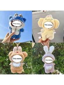 15-17cm LABUBU Shark, Rabbit, Monkey Outfit Set For LABUBU Dolls, Labobo Figurines Gen 1-3 Accessories (Only Doll Clothes) (Shark Outfit Zipper May Vary, Sent Randomly) - Multicolor - View 2