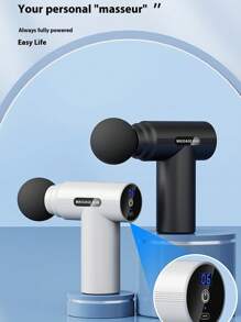 Digital Display Fascia Gun Mini Muscle Massager, Electric Massage Gun For Men & Women, Small Muscle Massager, Fascia Gun With Display, Mini Neck Massage Gun, Rechargeable Portable Professional Fascia Gun