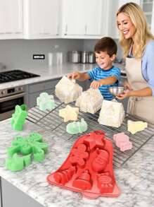 Christmas Silicone Cake Mold, Easy To Release And Durable Baking Mold, Suitable For Holiday Desserts, Essential For Holiday Kitchens, And Festive Atmosphere Decoration Christmas Christmas Decorations Christmas Pajamas Christmas Gifts Christmas Decor