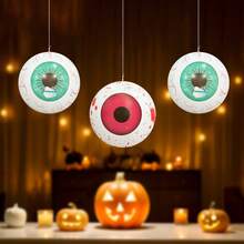 2 pièces Boules oculaires gonflables, en matériau PVC, décoration suspendue convenant pour Halloween, créer une atmosphère effrayante pour la cour, la décoration de fête et les cadeaux de vacances
