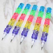 10pcs/5pcs/1pc Cartoon Bear Non-Sharpening Pencil, Multi-Section Building Blocks Stationery, Detachable Small Gift
