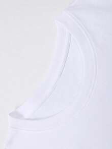 Jesus With Crown Of Thorns (220 Cotton T-Shirt) Men's Round Neck And Short Sleeves, Casual Cotton, Casual Fashion, Suitable For Indoor And Outdoor Wear And Holiday Gifts - 白色 - 查看 5