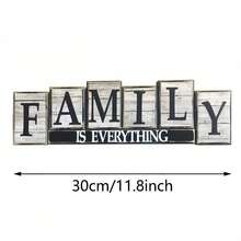 Family Is Everything, Rustic Wooden Sign, 3D Block Font, Home & Fireplace Wall Decor, Holiday Wall Art, No Electricity Required - Multicolor - View 6