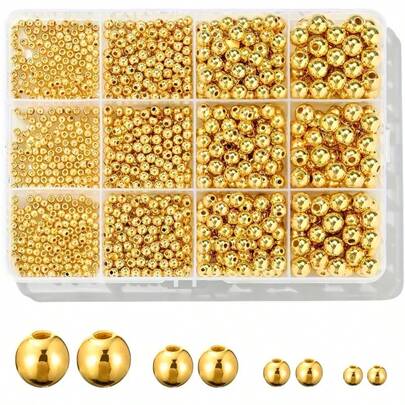 10/12/24格亚克力珠子收纳盒，适用于DIY珠宝制作，如手链、耳环、项链及各种装饰品