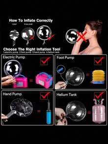 12 piezas (6 sets) - Luces de cuerda de globo LED, diseño de bola Bobo transparente, decoración para cumpleaños, boda, aniversario, Día de San Valentín, fiesta de playa de verano, decoración de fiesta interior, blanco cálido