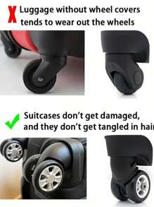 8 件行李箱轮子橡胶保护套、静音行李箱滚轮保护套、可更换硅胶通用轮盖、防震随身行李箱轮子保护套、旅行配件、耐用硅胶行李箱轮子保护套 - 防滑、降噪、减震行李箱轮子套 - 旅行配件，可保护轮子并减少磨损 - 彩色 - 查看 7