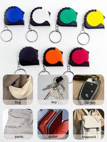 1 chiếc thước dây mini có thể thu gọn, móc khóa bỏ túi di động, móc khóa xe hơi, vòng chìa khóa, phụ kiện móc chìa khóa, móc khóa thước dây mini quà tặng Ngày của Cha, thích hợp cho tiệc của Cha, ứng dụng trong thiết kế kiến trúc, đo đạc đồ nội thất, trang trí nội thất, đồ thủ công mỹ nghệ, phụ kiện Halloween, Ngày Nhà giáo, ý tưởng quà tặng Giáng sinh, kèm dây đeo có ngăn đựng thẻ ID, phụ kiện ô tô, mặt dây chuyền túi xách - Nhiều màu - Xem 7