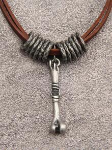 Collares Boho para Mujeres Collar Largo de Madera Colgante Vintage Cadena de Suéter Joyería Hecha a Mano - Cuello hippie - Ver 2