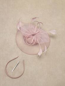 BABEYOND Women's Fascinator Hat Kentucky Hat Feather Derby Fascinator Tea Party Hat For Cocktail Wedding - 粉色 - 查看 3