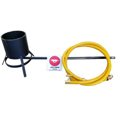Quemador Con Manguera y conectores, Mechero, Fogón De Gas, Ideal Para usar con cazos, cazuelas, discadas, sartenes para Freír carnitas, chicharon, papitas, platanitos, botanas.