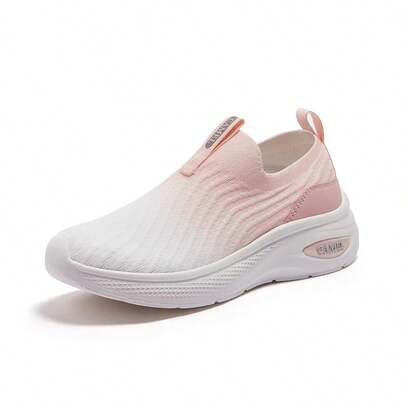 CAMEL CROWN Women's Cushioned Running Shoes, Breathable Lightweight Comfortable Slip-On Loafers, Thick Sole Shock Absorbing Anti-Slip