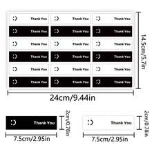 10张方形感谢贴纸，简约笑脸礼品封口贴纸，包装袋封口贴纸，不干胶标签 - 彩色 - 查看 2