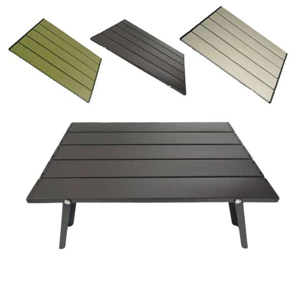Mini Camping Table, Super Lightweight, Portable, Aluminum Alloy, Outdoor Table, Can Be Rolled Up, Folding Table, Suitable For Backpacking, Picnic, BBQ