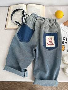 Toddler Boys' Fashionable & Versatile Denim Jeans, Spring - Blue - View 4