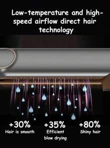 CRASTS 2-In-1 Hair Straightener & Blow Dryer, Dual Use Dry & Wet, Ceramic Heating Plates, Adjustable Temperature, Salon Style Hair Dryer & Straightener